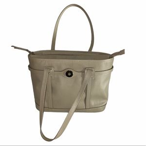 Dooney and Bourke logo lock tote handbag